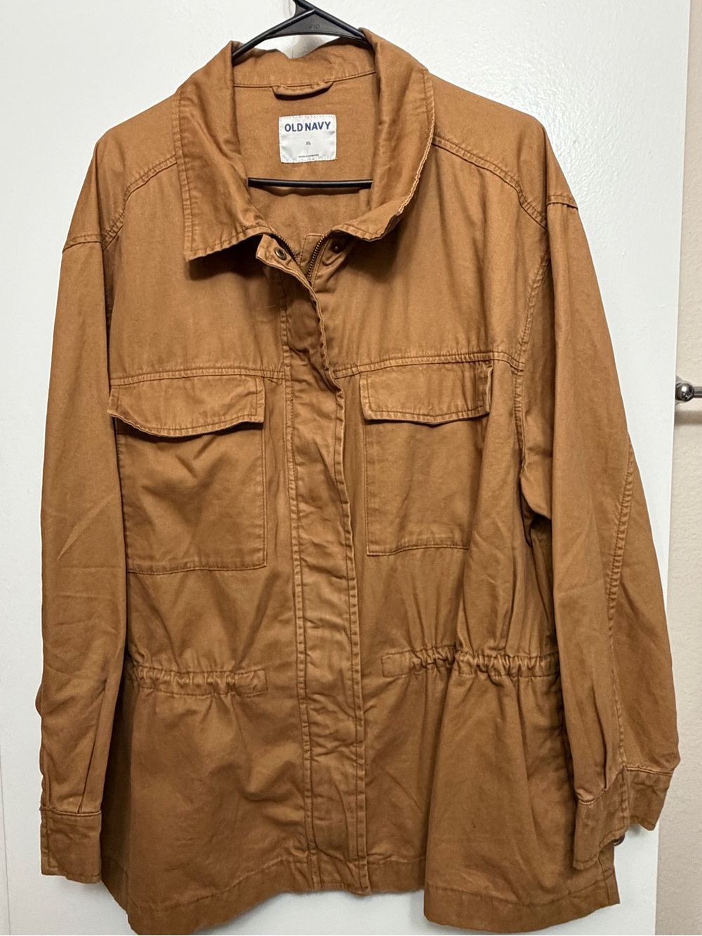 Old Navy Tan Utility Jacket with Front Flap Pockets - Size XL